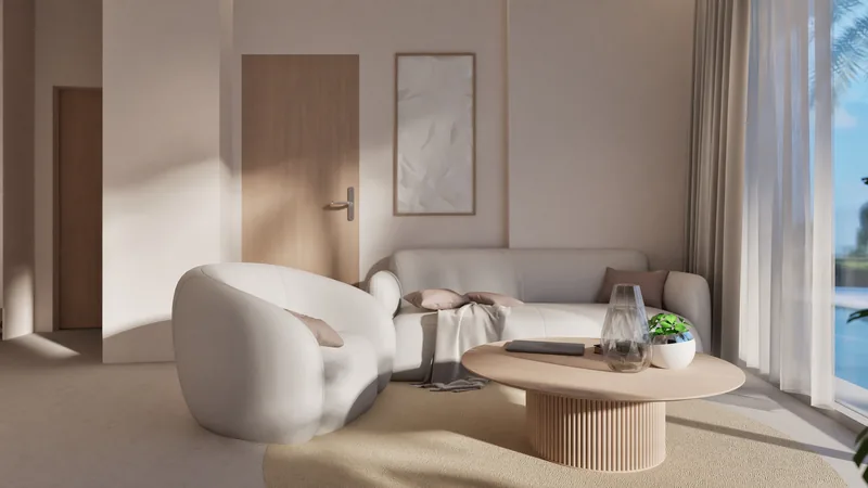 Bedroom of a two-bedroom apartment at Millennium