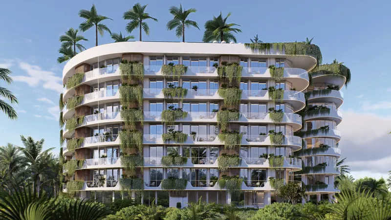 Millennium façade with balcony gardens