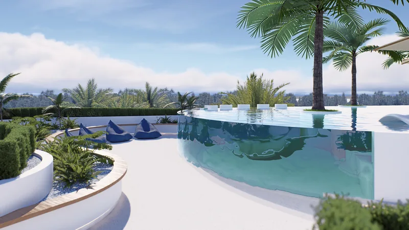 56 m glass-walled infinity pool on the Millennium rooftop